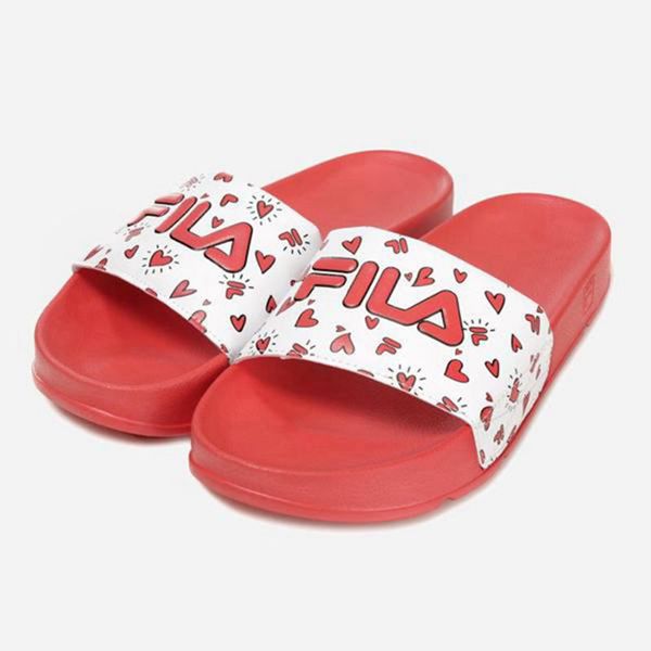 Fila Drifter V-Day Women's Sandals - White/Red,NZ 563-80453